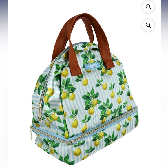 TempaMate Thermal lemon print  lunch tote - Picture 4 of 9
